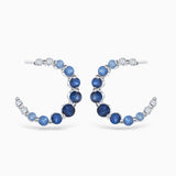 Pendientes Lucie de Zafiros y Diamantes en Oro Blanco de 18 Kt