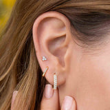 Pendientes Slice de Diamantes en Oro Amarillo de 18 Kt