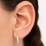 Pendiente Piercing Slice de Diamantes en Oro Amarillo de 18 Kt
