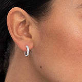 Pendientes Slice de Diamantes en Oro Blanco de 18 Kt