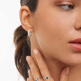Pendientes Slice de Diamantes en Oro Blanco de 18 Kt