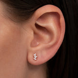 Pendiente Piercing Isabelle de Diamantes en Oro Rosa de 18 Kt