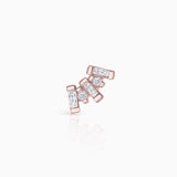 Pendiente Piercing Isabelle de Diamantes en Oro Rosa de 18 Kt