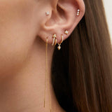 Diamond Arrow Earrings in 18k Yellow Gold