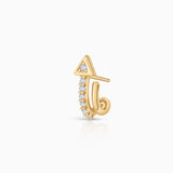 Brinco Lurte Diamond Piercing em ouro amarelo 18K