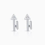 Brincos de diamante Lurte em ouro branco 18 K