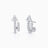 Brincos de diamante Lurte em ouro branco 18 K