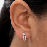 Brinco Lurte Diamond Piercing em ouro branco 18 K