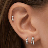 Brinco Lurte Diamond Piercing em ouro branco 18 K