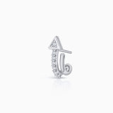 Brinco Lurte Diamond Piercing em ouro branco 18 K