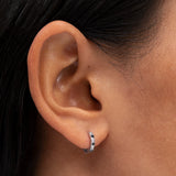 Brinco Piercing Raxel em Ouro Branco 18 Kt