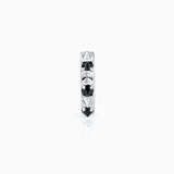Brinco Piercing Raxel em Ouro Branco 18 Kt