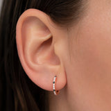 Pendiente Piercing Raxel Diamonds Large en Oro Rosa de 18 Kt