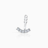 Sunrise Diamond Ear Jacket in 18k White Gold