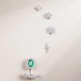Sunrise Diamond Ear Jacket in 18k White Gold
