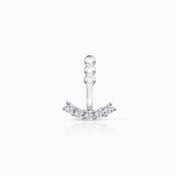 Sunrise Diamond Ear Jacket in 18k White Gold