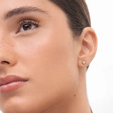 Pendientes Rosa de los Vientos Mimosa en Oro Amarillo de 18 Kt
