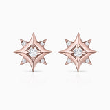Pendientes Rosa de los Vientos Mimosa en Oro Rosa de 18 Kt
