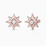 Pendientes Rosa de los Vientos Mimosa en Oro Rosa de 18 Kt
