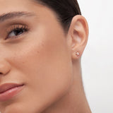 Pendiente Piercing Rosa de los Vientos Mimosa en Oro Rosa de 18 Kt