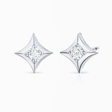 Pendientes Rosa de los Vientos Hadar en Oro Blanco de 18 Kt