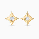 Pendientes Rosa de los Vientos Hadar en Oro Amarillo de 18 Kt
