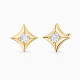 Pendientes Rosa de los Vientos Hadar en Oro Amarillo de 18 Kt