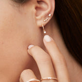Pendientes Rosa de los Vientos Hadar en Oro Rosa de 18 Kt
