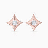Pendientes Rosa de los Vientos Hadar en Oro Rosa de 18 Kt