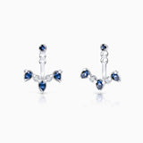 Ondine Sapphire and Diamond Ear Jackets in 18k White Gold