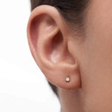 Pendientes Milgrain Petit de Diamantes en Oro Amarillo de 18 Kt