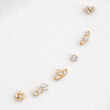 Pendientes Milgrain Petit de Diamantes en Oro Amarillo de 18 Kt