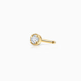 Pendiente Piercing Milgrain Petit de Diamante en Oro Amarillo de 18 Kt