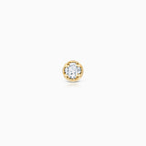 Pendiente Piercing Milgrain Petit de Diamante en Oro Amarillo de 18 Kt
