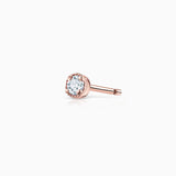 Brinco de piercing Milgrain Petit Diamond em ouro rosa 18K