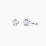 Brincos Petit Milgrain Diamond em ouro branco 18K