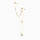 Cosmique Diamond Piercing Earring in 18k Yellow Gold