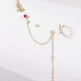 Cosmique Diamond Piercing Earring in 18k Yellow Gold