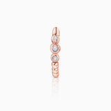 Diamond Bubbles Hoop Earring in 18k Rose Gold