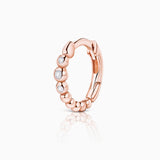 Diamond Bubbles Hoop Earring in 18k Rose Gold