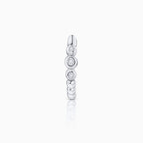 Brinco de piercing Bubble Diamonds em ouro branco 18 K
