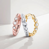 Brinco de piercing Bubble Diamonds em ouro branco 18 K