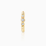 Brinco de piercing Bubble Diamonds em ouro amarelo 18 K