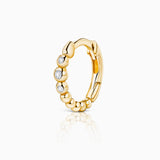 Brinco de piercing Bubble Diamonds em ouro amarelo 18 K