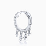 Brinco Swing Diamonds Piercing em ouro branco 18 K