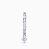 Brinco Swing Diamonds Piercing em ouro branco 18 K