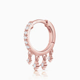 Pendiente Piercing Swing Diamonds en Oro Rosa de 18 Kt