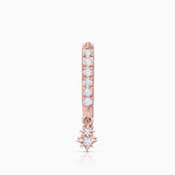 Pendiente Piercing Swing Diamonds en Oro Rosa de 18 Kt