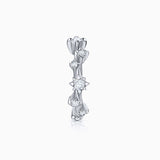 Brinco de piercing de diamantes Pebble em ouro branco 18K