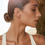 Diamond Pebbles Hoop Earring in 18k Rose Gold